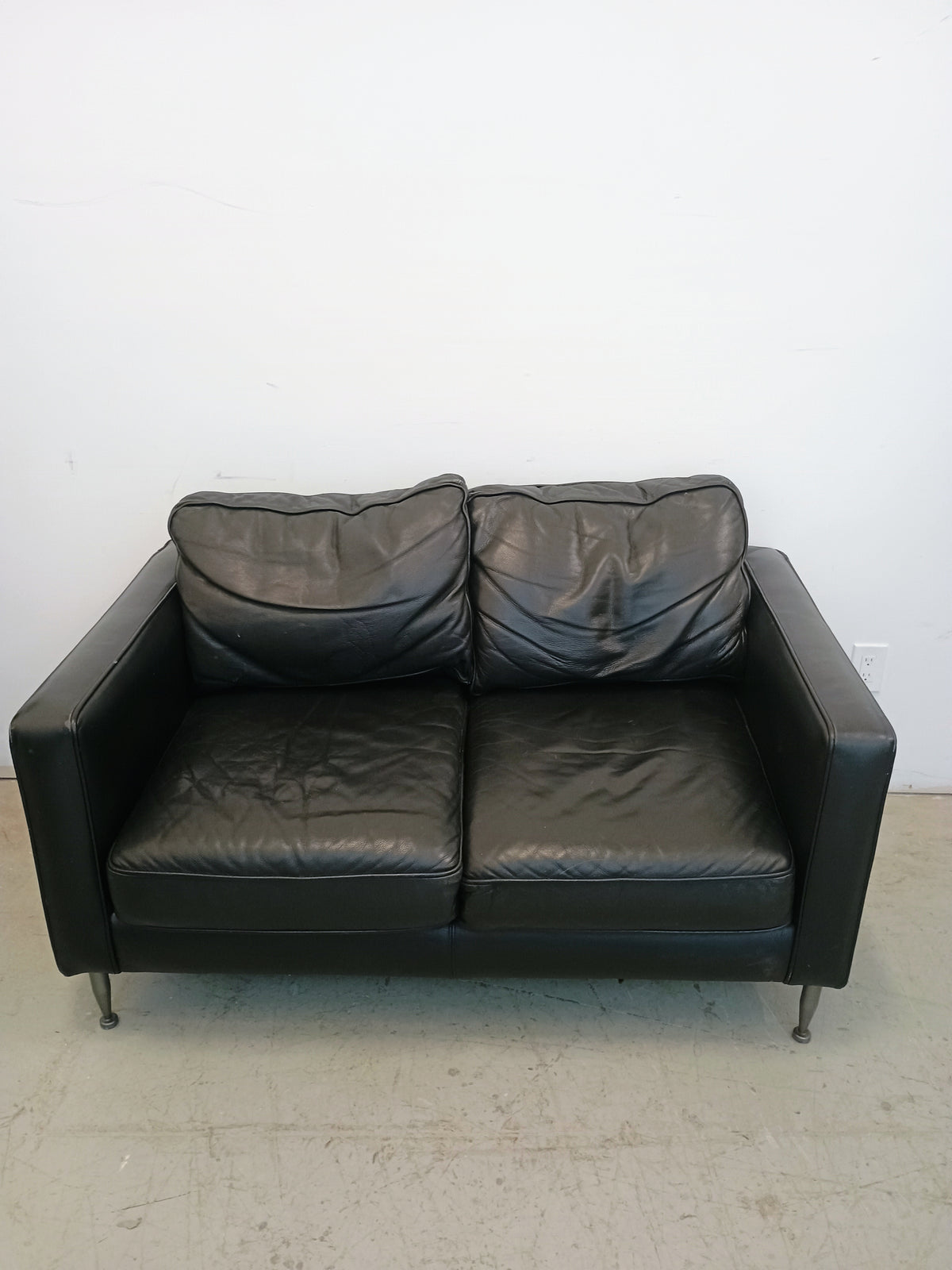 Black Leather Loveseat