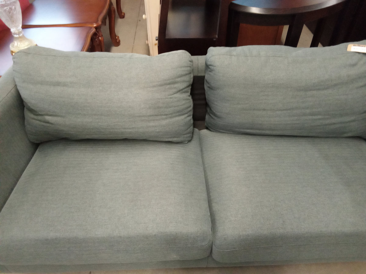 72" W Grey Fabric Sofa