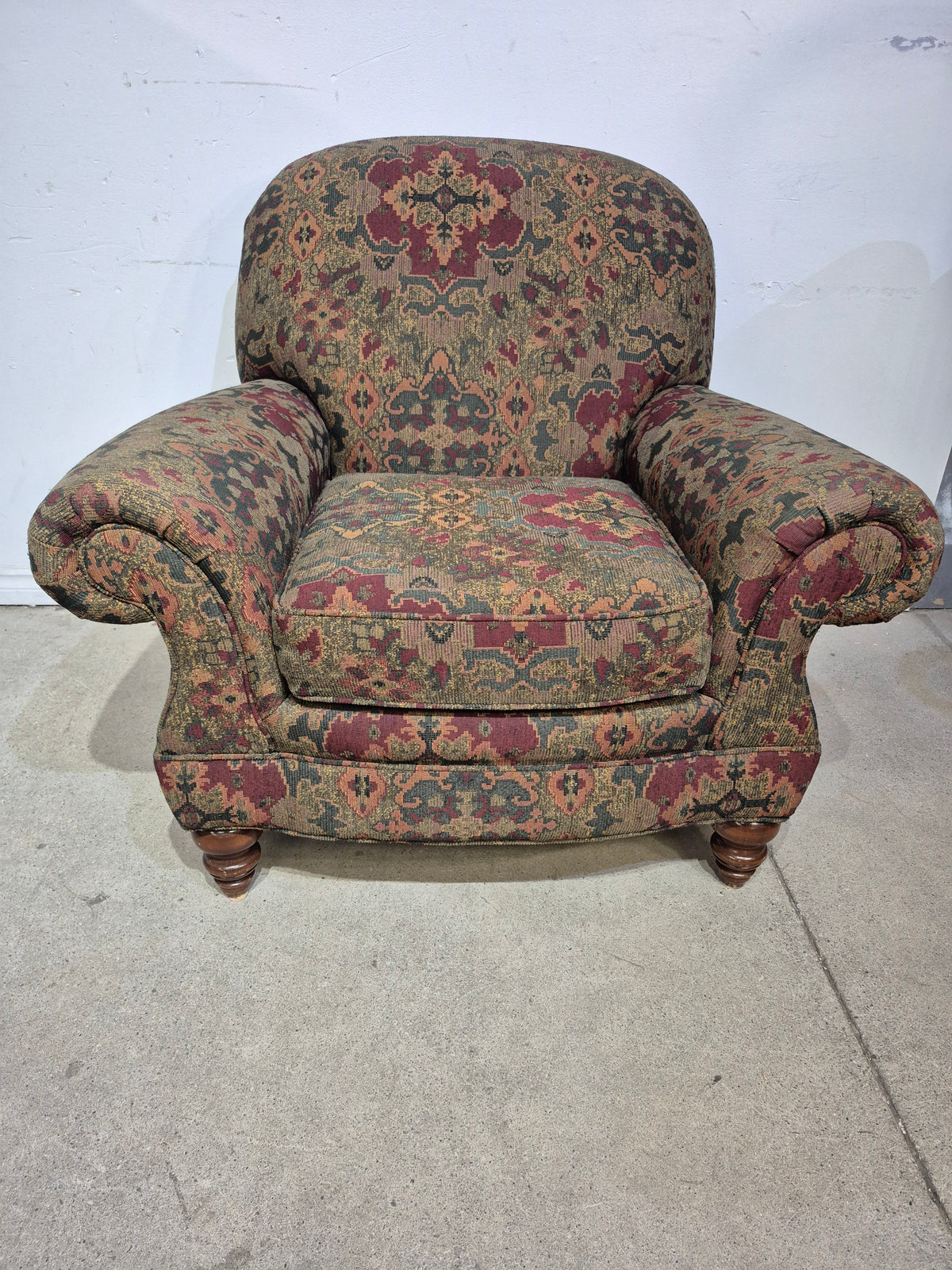 Vintage Multi-Colour Roll Arm Chair