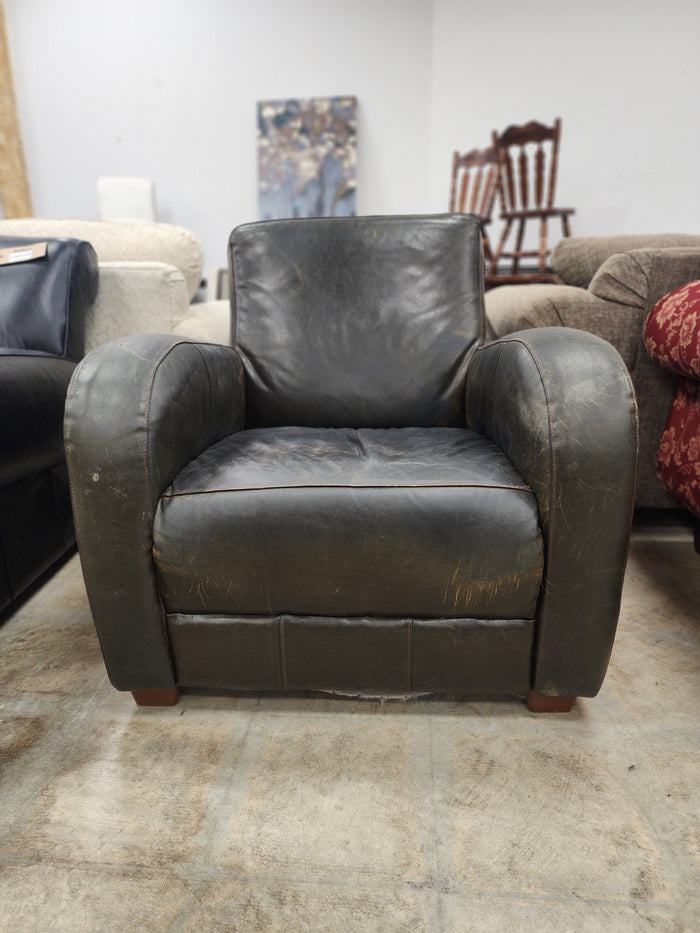 Black Leather Club Chair
