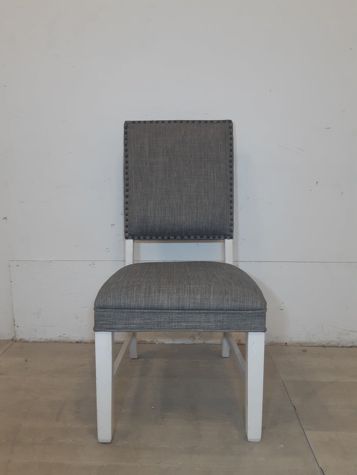 Solid Wood Grey Beveled Chair