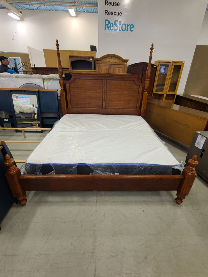 Solid Wood Brown King Sized Bedframe