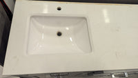 72"W Grey Vanity W/ Quartz Countertop