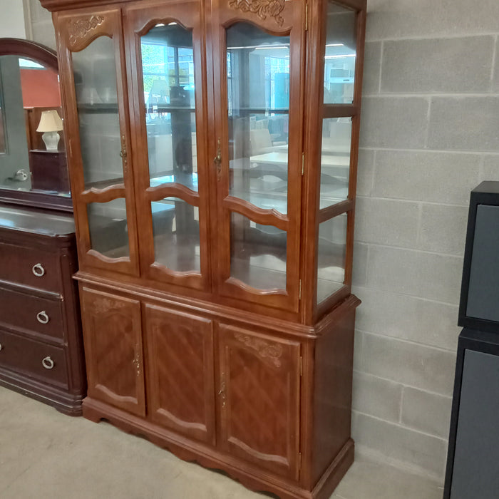 52"W 1-Piece China Cabinet with Glass Doors