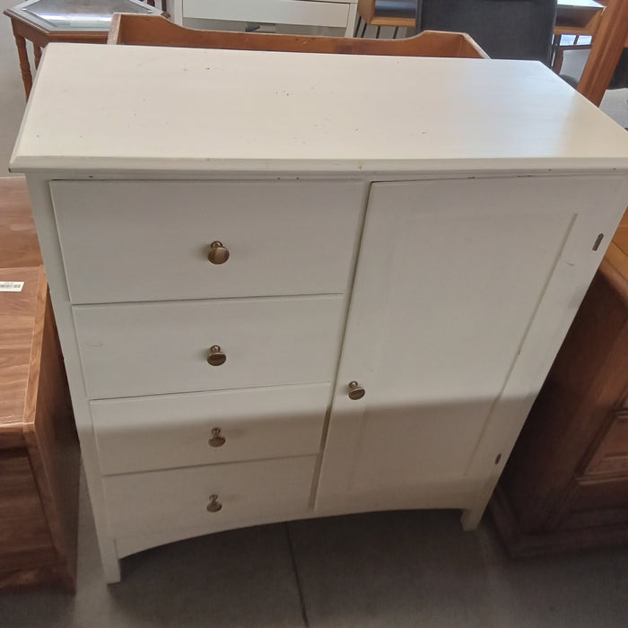 36"W Armoire in White Painted Wood