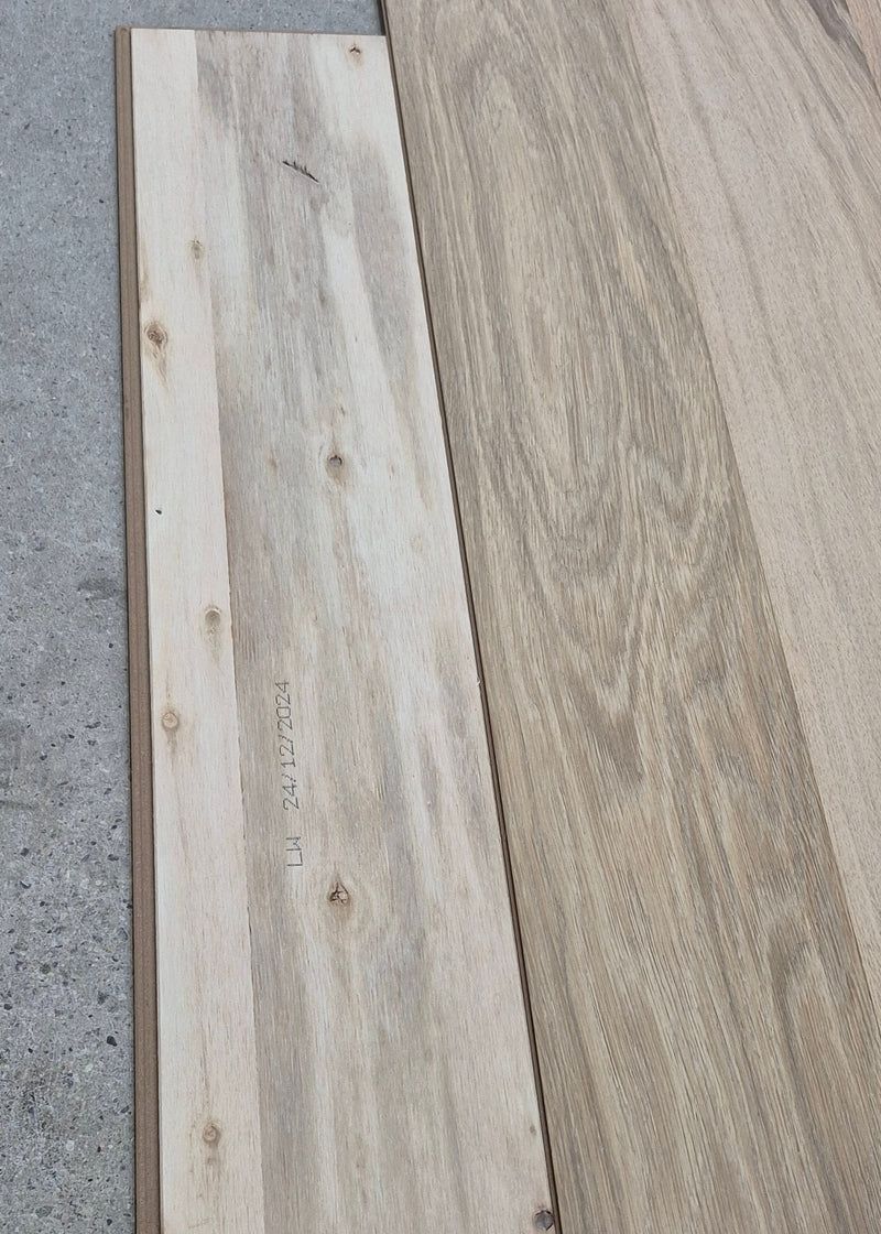 Malibu Wide Plank French Oak Crown 3/8" T x 6.5" W  Eng. Click Hardwood Flooring (23.64 sq.ft./case)