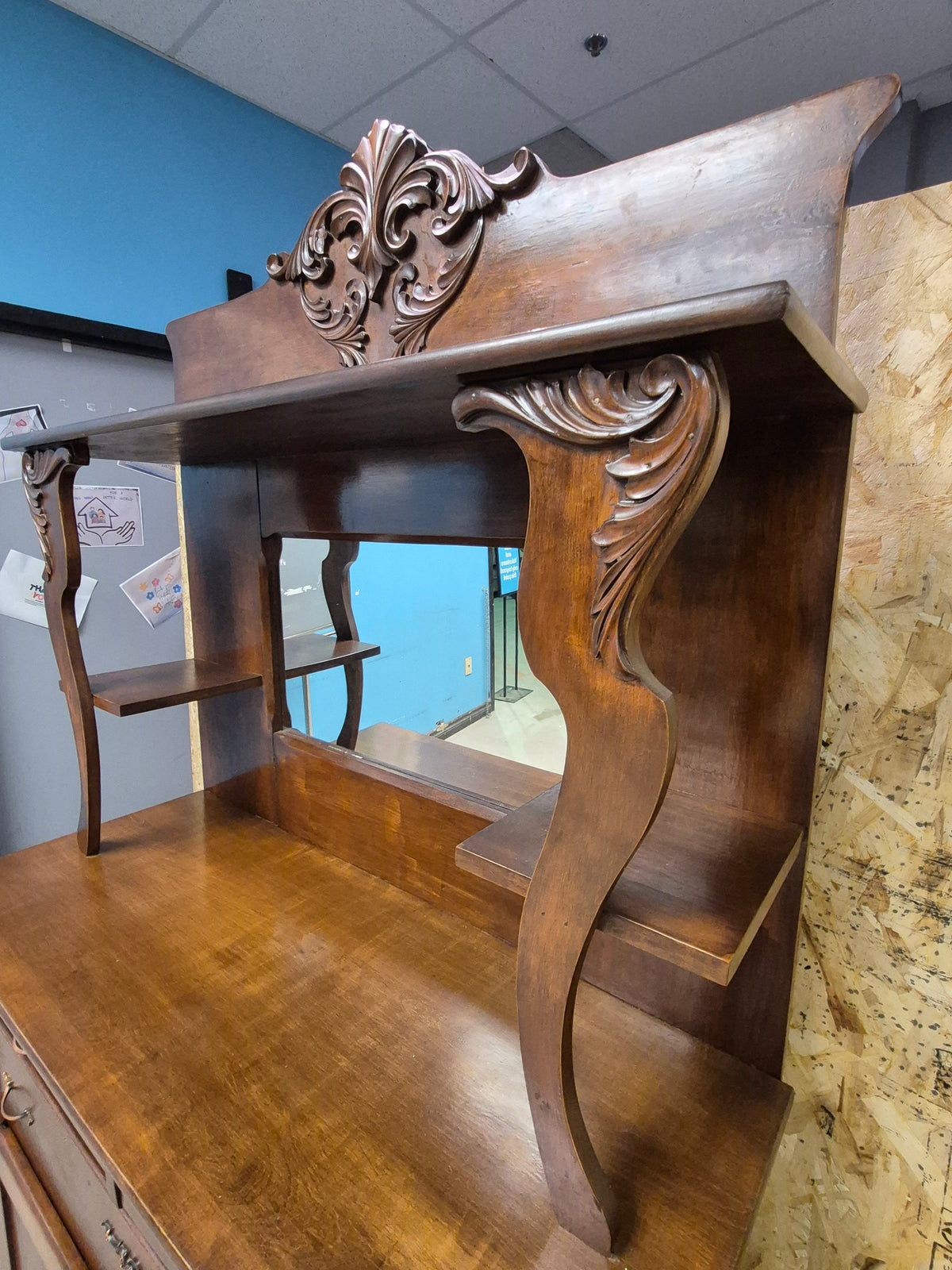 Antique Dining Hutch - - needs repair