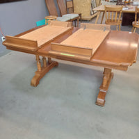 66"W Solid Wood Dining Table with Two Leaves