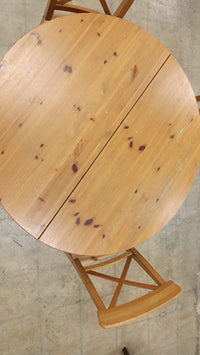 Wooden Round Table and 4 Chairs Dining Set