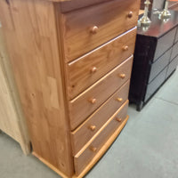 35"W 5-Drawer Dresser in Knotty Pine