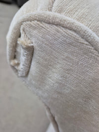 Light Cream Fabric Chaise Lounge with Pillow