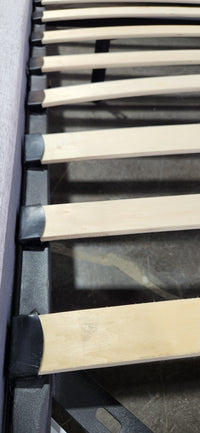 Grey Upholstered King Size Bed