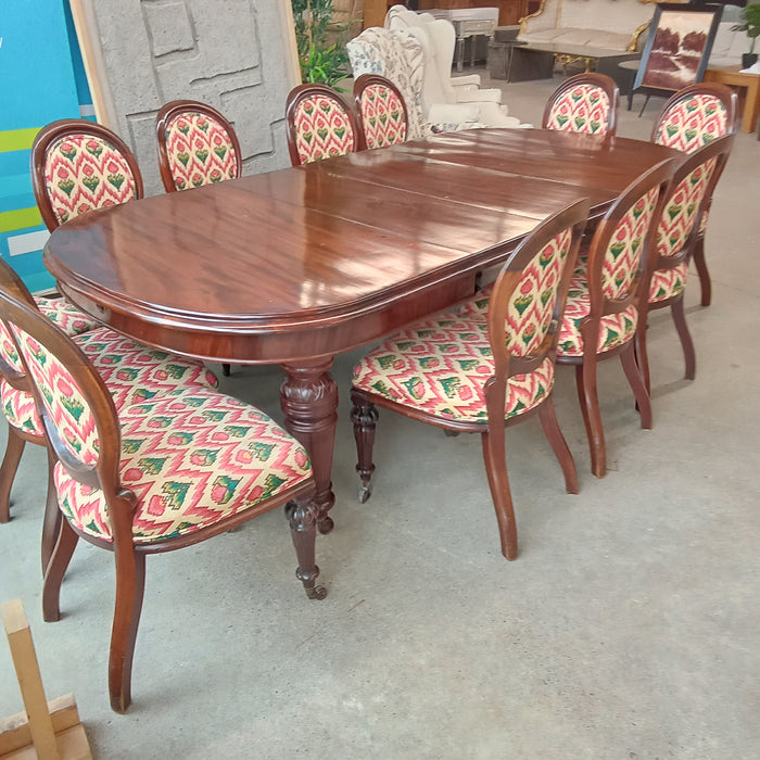 53"W Solid Wood Dining Table with Twelve Chairs