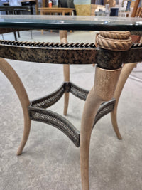 28" Round Glass Side Table