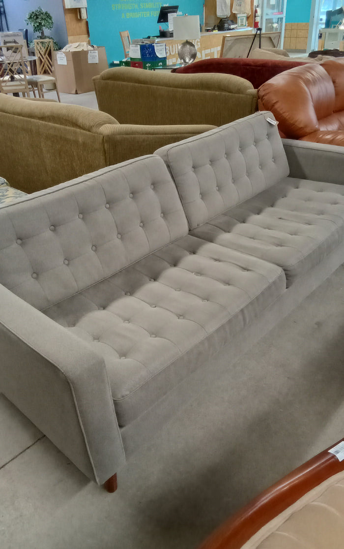 86"W 2-Seat Sofa in Gray Fabric