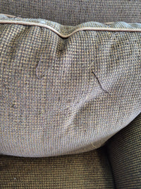 Brown Waffle Pattern Fabric Sofa Chair