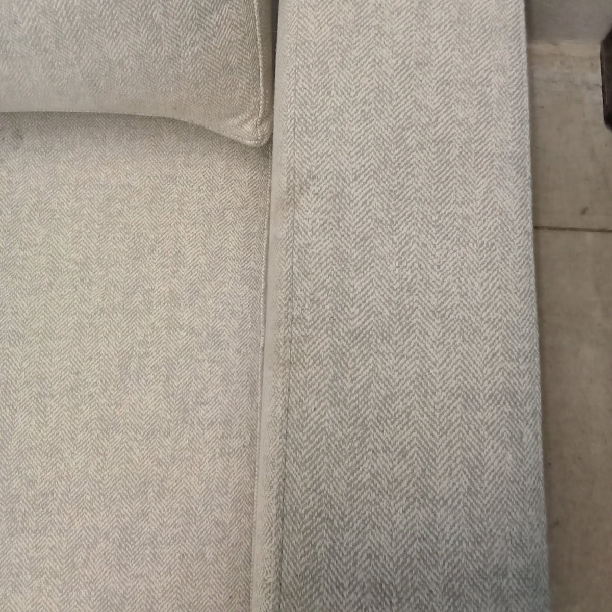96"W Modern Style 3-Seat Sofa in Light Gray