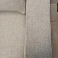 96"W Modern Style 3-Seat Sofa in Light Gray