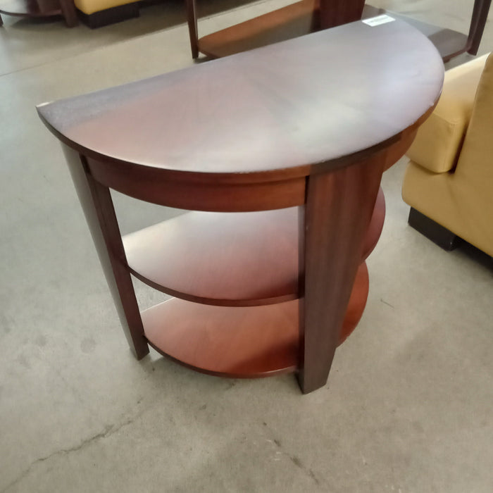 27"W Semi-Circular Side Table in Wood