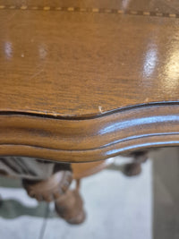 Vintage Carved Inlay Top Side End Table