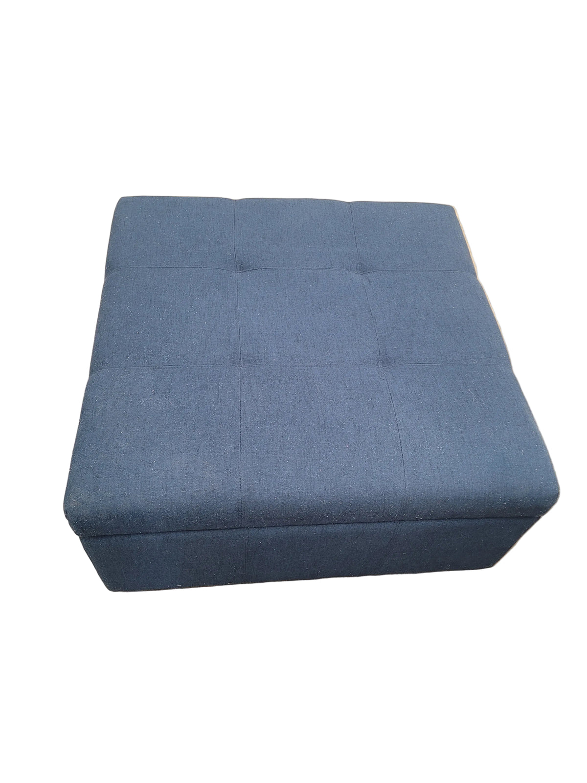 Large Navy Blue Storage Ottoman