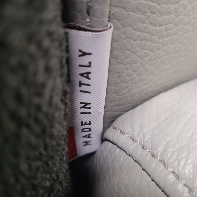 120"W 2-Piece Sectional Sofa in Gray Leather (No Legs)