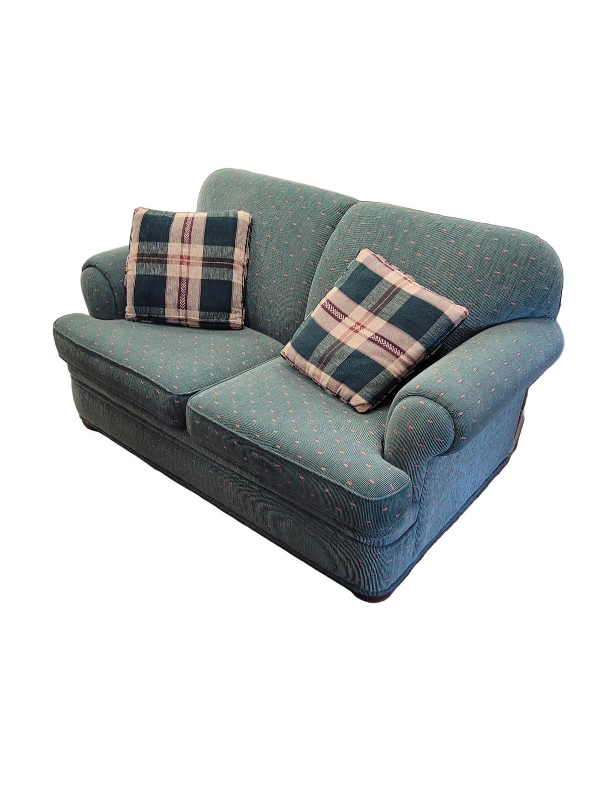 Vintage Green 90's Style Love Seat