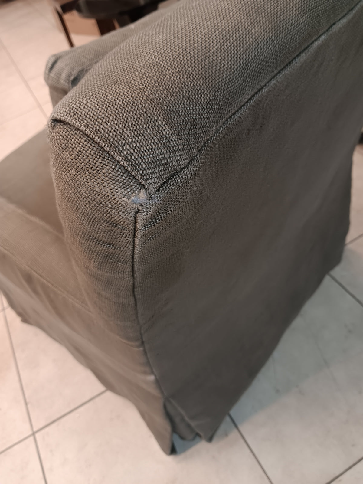 Green Skirted Swivel Armchair