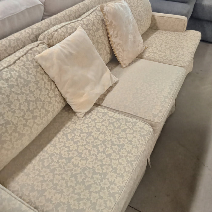 84"W 3-Seat in Sofa in Maple Leaf Motif Fabric