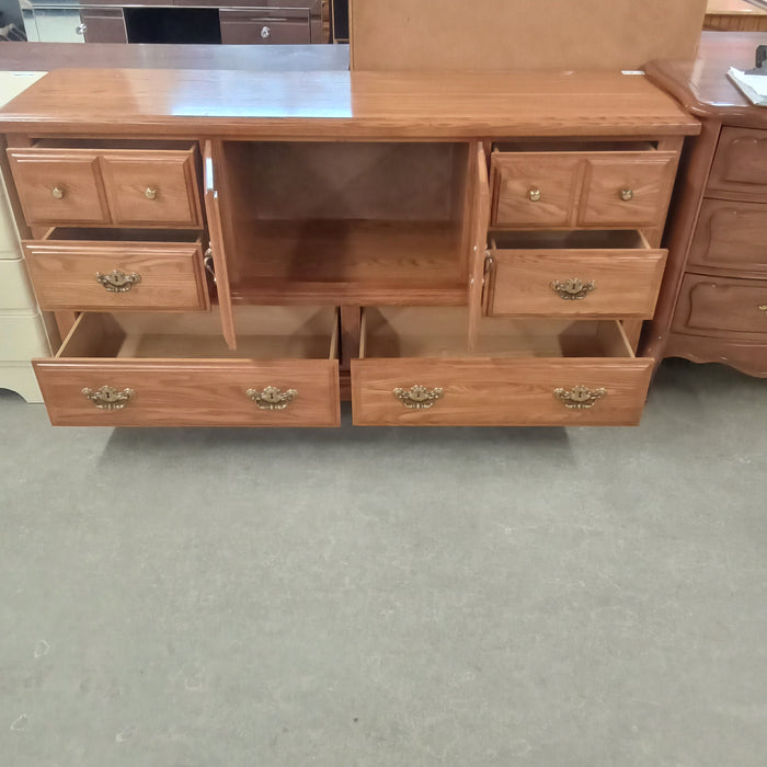 63"W 6-Drawer Dresser with Single Cupboard