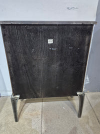 Rustic Metallic-Look 2-Door Cabinet