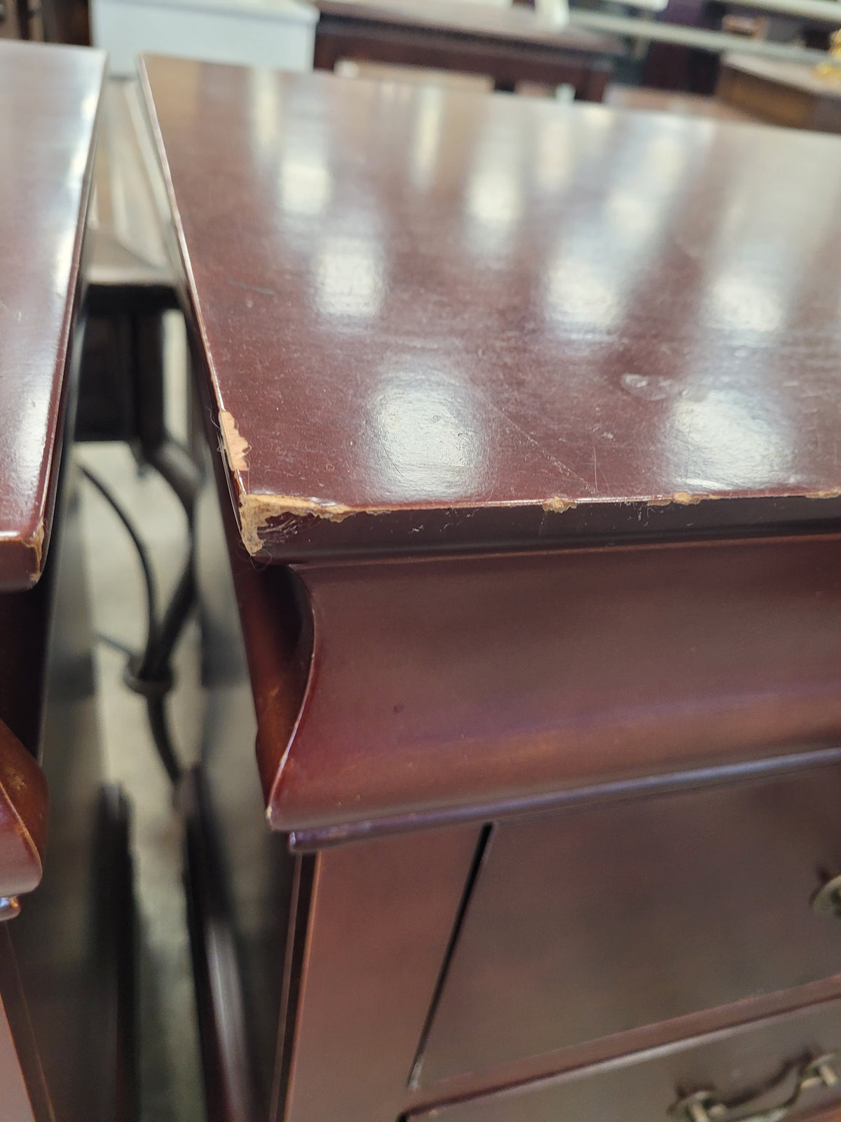 Louis Philippe Style 2-Drawer Nightstand (Damaged)