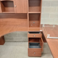 65"W 4-Piece Large Corner Desk with Storage