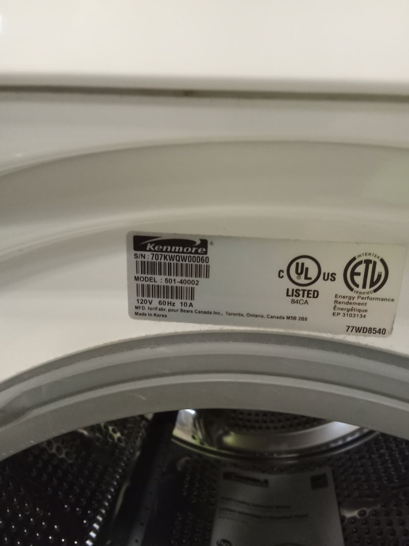23.5"W White Front-Load Washing Machine