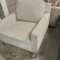33"W Armchair in Gray Fabric