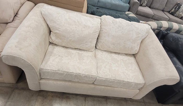 Cream Floral Loveseat