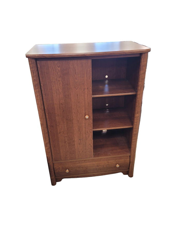 Traditional Brown Wooden Media Cabinet