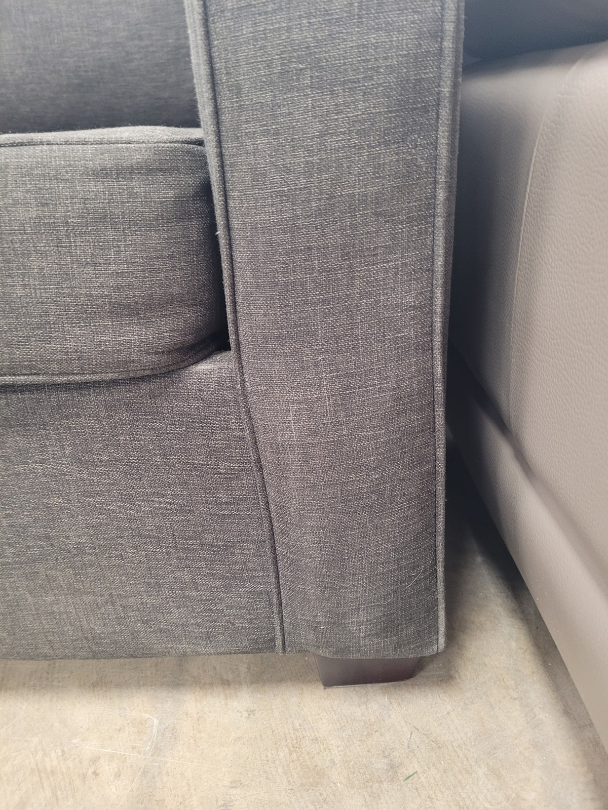 Charcoal Grey Upholstered Armchair
