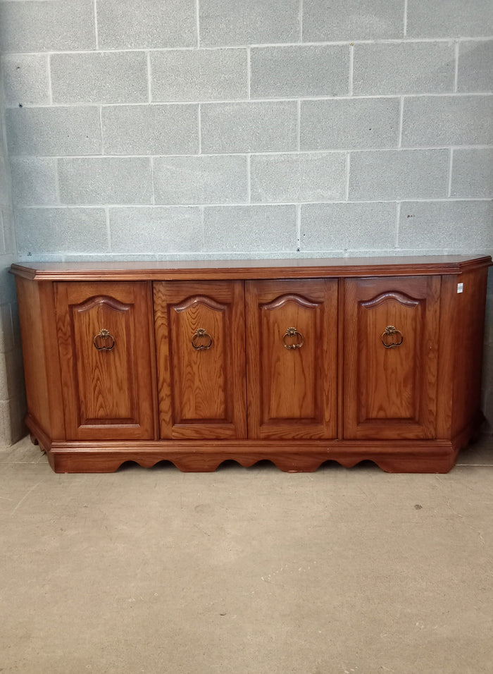 77"W Wood Sideboard