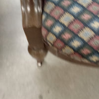 33"W Wood Framed Throne Armchair