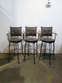 Swivel Bar Stools - Set of 3