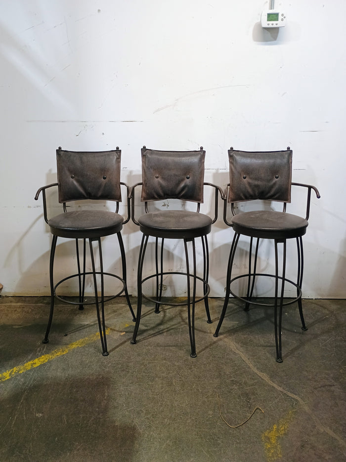 Swivel Bar Stools - Set of 3