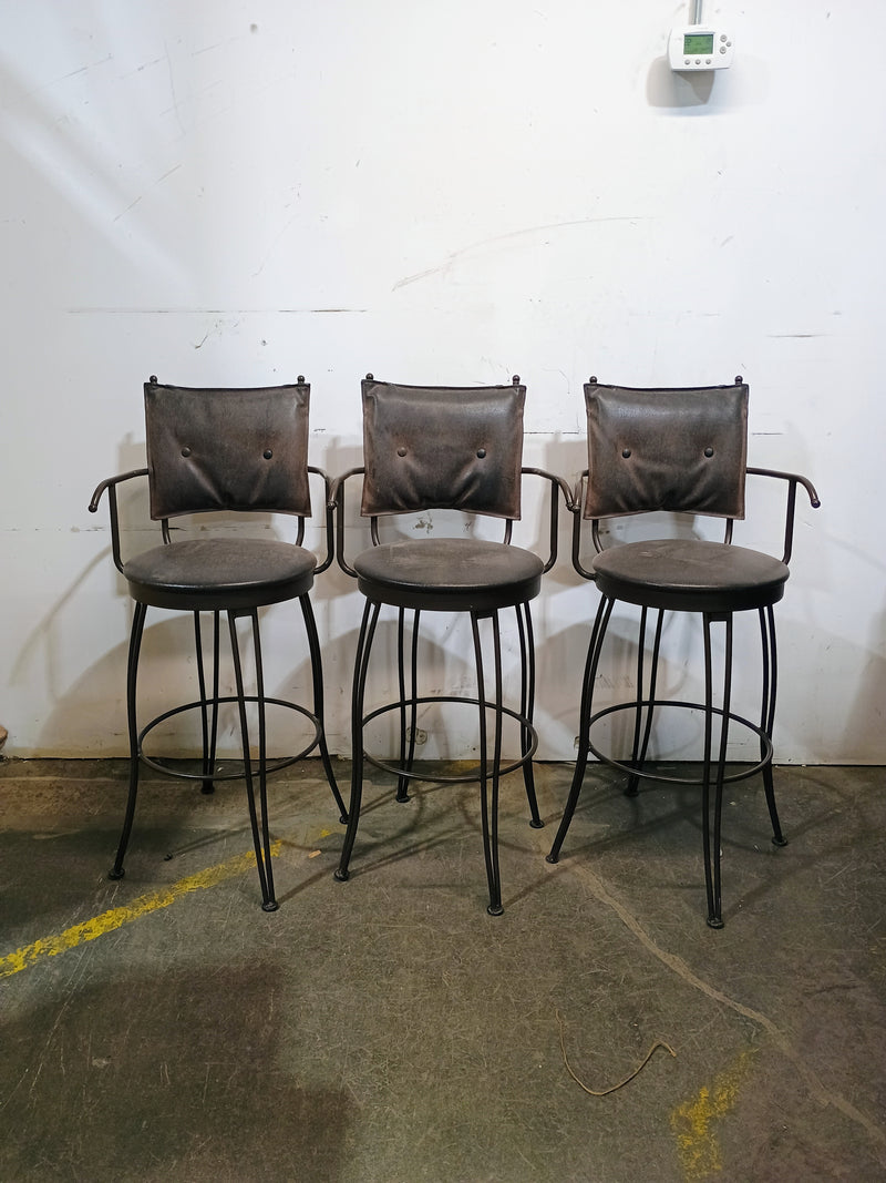 Swivel Bar Stools - Set of 3