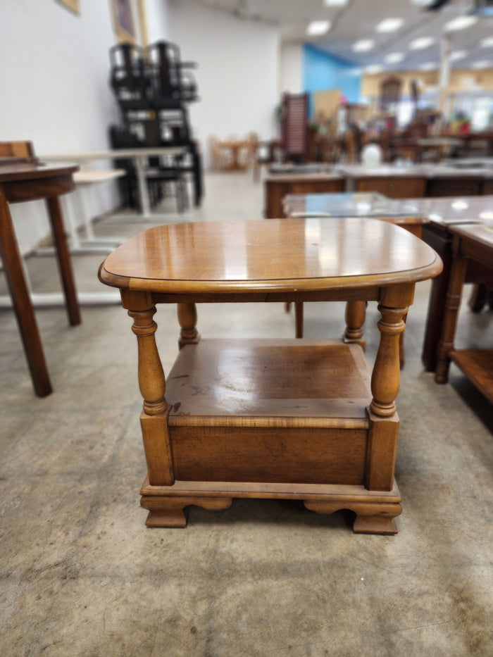 Maple Wooden Side Table with 1 Drawer