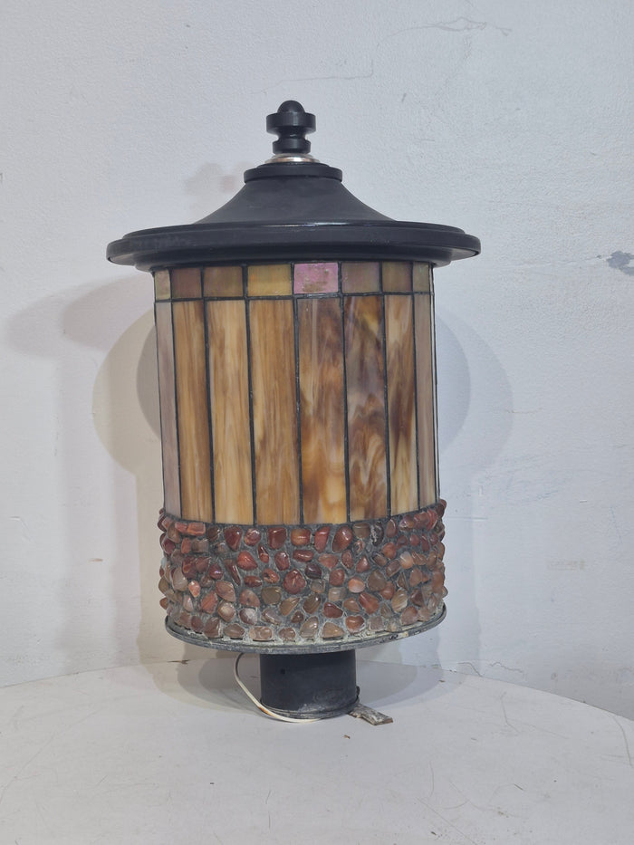 Stained Glass Post Lamp - - Post Not Included