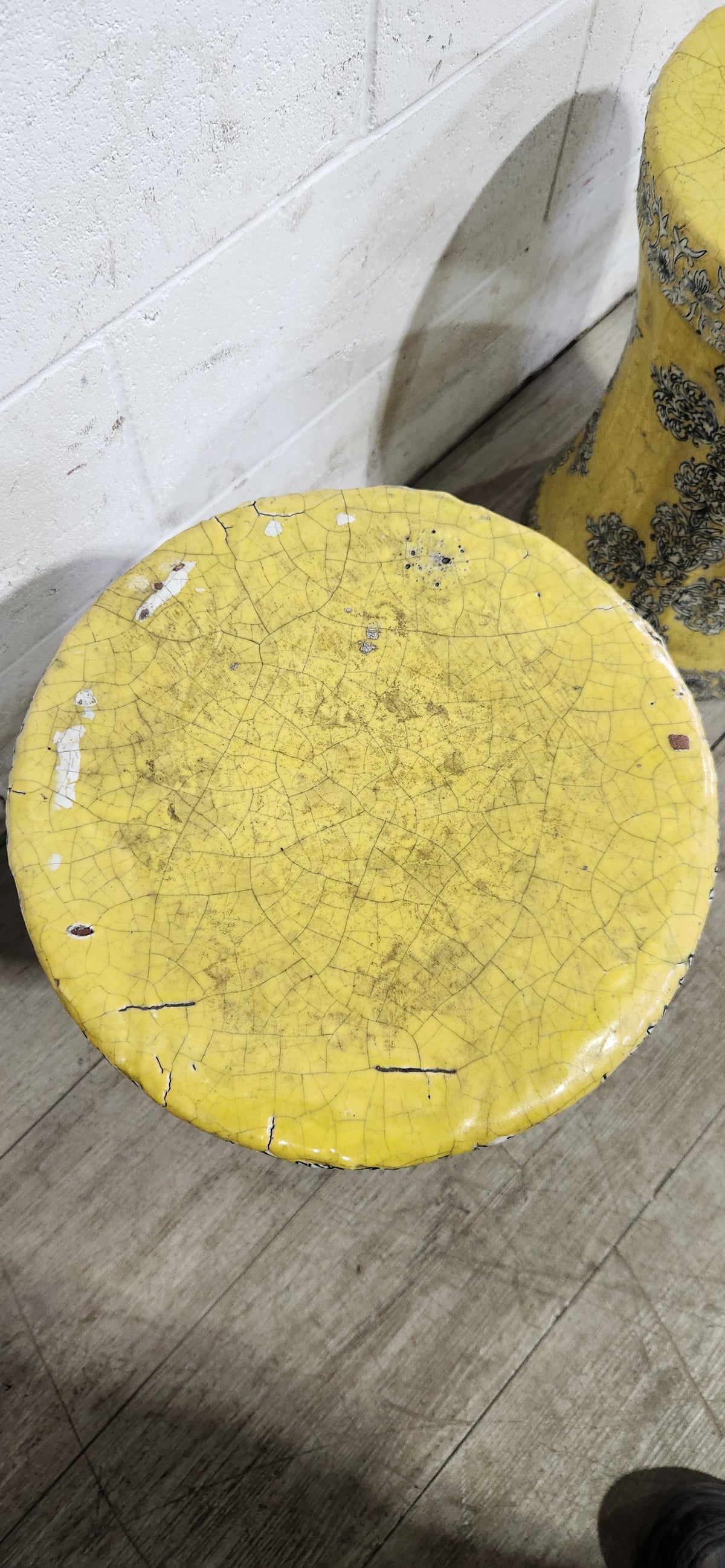 Vintage Ceramic Garden Stool / Pair