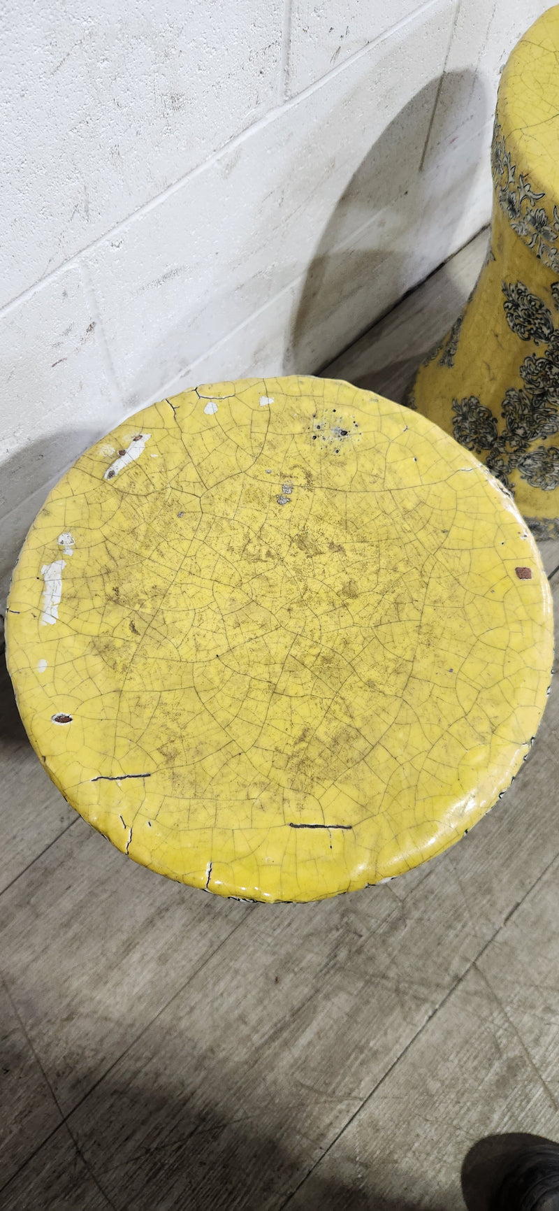 Vintage Ceramic Garden Stool / Pair