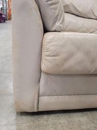 Cream-Colored Leather sofa