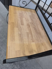 Metal and Wood Bakers Rack