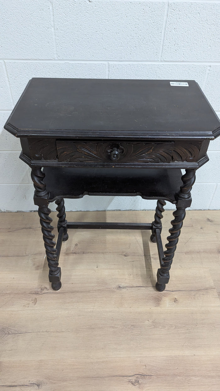 22.5"W Dark Brown Accent Table